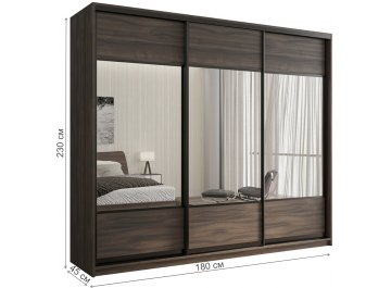 Шкаф-купе Кааппи 6 180х45 орех тьеполо