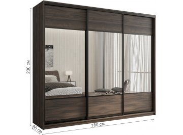 Шкаф-купе Кааппи 6 180х60 орех тьеполо