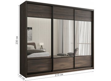 Шкаф-купе Кааппи 6 210х45 орех тьеполо