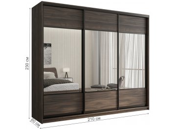 Шкаф-купе Кааппи 6 210х60 орех тьеполо