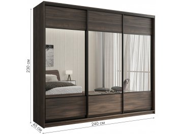 Шкаф-купе Кааппи 6 240х45 орех тьеполо