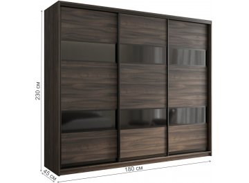 Шкаф-купе Кааппи 7 180х45 орех тьеполо