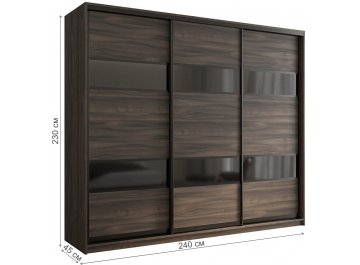 Шкаф-купе Кааппи 7 240х45 орех тьеполо