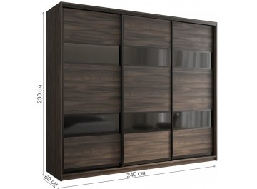 Шкаф-купе Кааппи 7 240х60 орех тьеполо