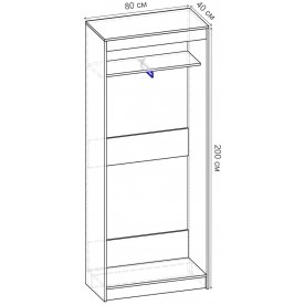 Шкаф-купе Риф 2 ШК.016.800-25 вариант 6