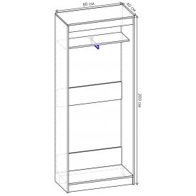 Шкаф-купе Риф 2 ШК.016.800-30 вариант 5