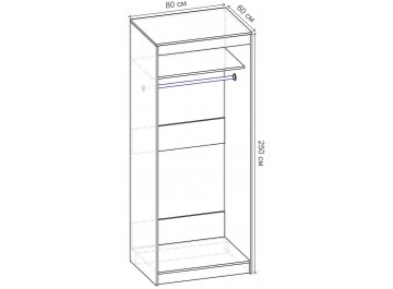 Шкаф-купе Риф 2 ШК.019.800-24 вариант 5