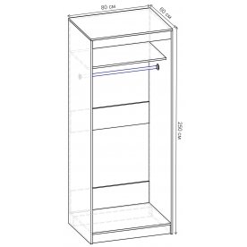 Шкаф-купе Риф 2 ШК.019.800-30 вариант 5