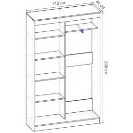 Шкаф-купе Риф 2 ШК.020.1100-01
