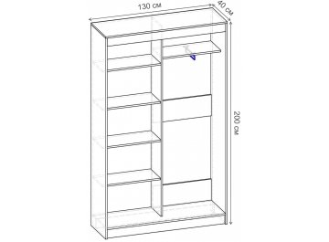 Шкаф-купе Риф 2 ШК.020.1300-01