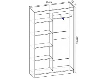 Шкаф-купе Риф 2 ШК.021.900-23 вариант 4