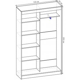 Шкаф-купе Риф 2 ШК.021.1200-31 вариант 6