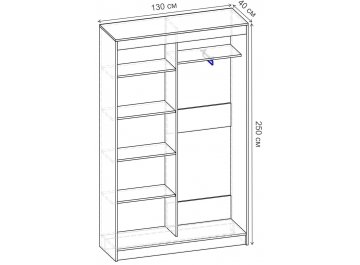 Шкаф-купе Риф 2 ШК.021.1300-01