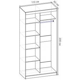 Шкаф-купе Риф 2 ШК.022.1100-01