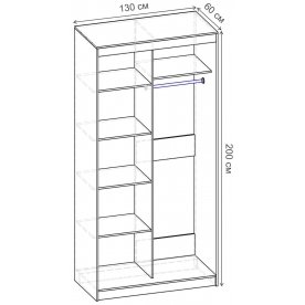 Шкаф-купе Риф 2 ШК.022.1300-01