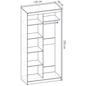 Шкаф-купе Риф 2 ШК.023.1300-23 вариант 4