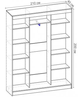 Шкаф-купе Риф 3 ШК.024.2100-01