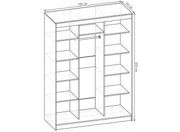 Шкаф-купе Риф 3 ШК.026.1800-01