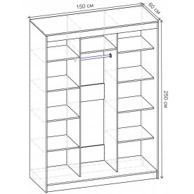 Шкаф-купе Риф 3 ШК.027.1500-01