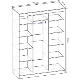 Шкаф-купе Риф 3 ШК.027.1600-01