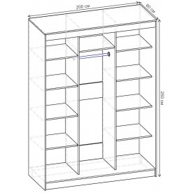 Шкаф-купе Риф 3 ШК.027.2000-01