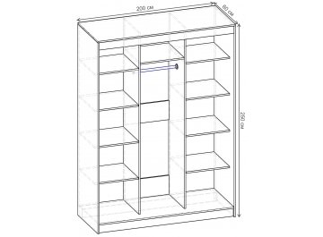Шкаф-купе Риф 3 ШК.027.2000-01