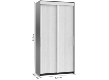 Шкаф-купе ШР-124.2 венге / беленый дуб