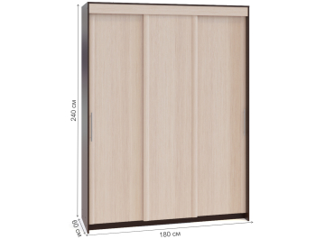 Шкаф-купе ШР-186.31 венге / беленый дуб