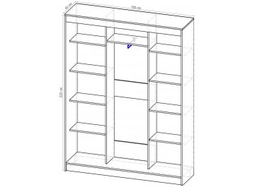 Шкаф-купе Стандарт 3 ШК.008.1600-08