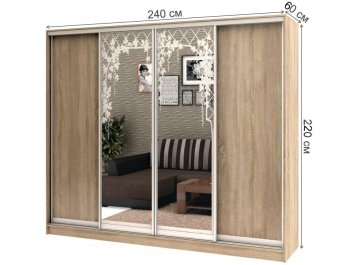 Шкаф-купе Стандарт Комбо 4.3 ШК.014.2400-08 / 18