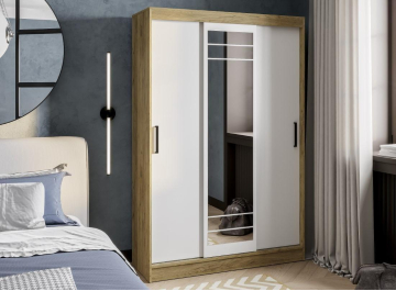 Шкаф-купе Тео ШКК-02 крафт / белый