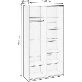 Шкаф-купе Траст СШК 2.120.60-13.13