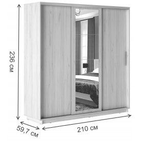 Шкаф-купе Уарас Зеркало 2100