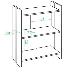 Стеллаж Стеллаж 85 см
