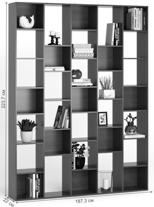 Стеллаж Алстар-5 МХ вишня