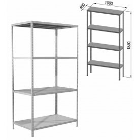 Стеллаж Стеллаж MS Plus-185/60-4