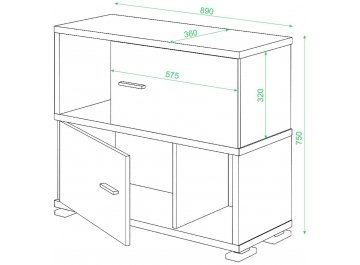 Тумба Домино СБ-30/2 КШ-Ч