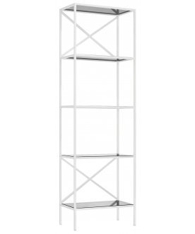 Стеллаж Дуап 80 тонированное стекло / белый