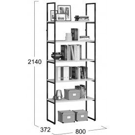 Стеллаж Лофт тип 1 80 см