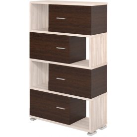 Стеллаж СБ-30-4 карамель / венге