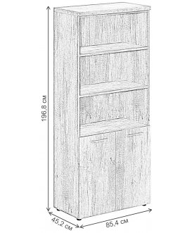 Офисный стеллаж Torr-Z THC 85.5 венге магия