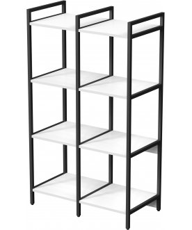 Книжный шкаф двойной 4 полки cubos 10ССД.4.400 белый / черный