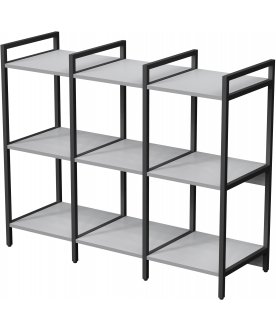 Книжный шкаф тройной 3 полки cubos 10ССТ.3.400 белый / черный