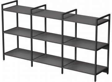Стеллаж cubos 10ССТ.3.600 графит / черный