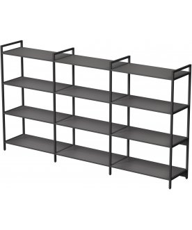 Стеллаж cubos 10СВ.6.400 графит / черный