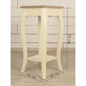 Подставка под цветы Leontina ST9303K бежевая / орех