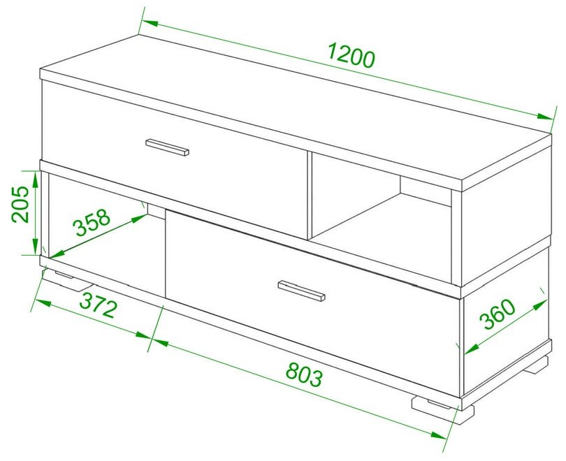 ТВ-тумба СБ-40/2 Ш шамони