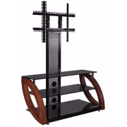 черный лаковый / орех