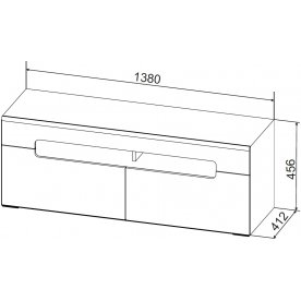 ТВ-тумба Фьюжн ТД-260.03.12