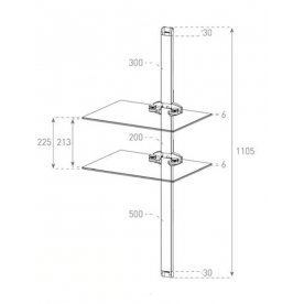 Кабель-канал PL2620B SLV с полками